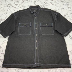 Men's Knockout Black | Lt. Blue Casual Denim Shirt